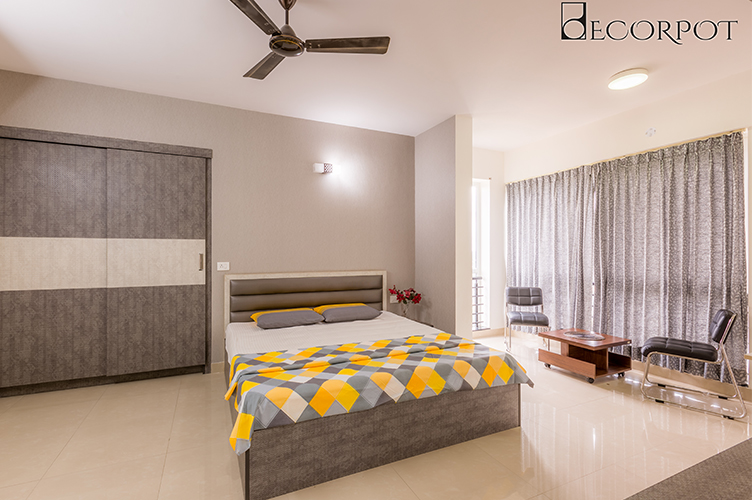 Master Bedroom Interior Design Bangalore-MBR 2-3BHK, Sarjapur Road, Bangalore